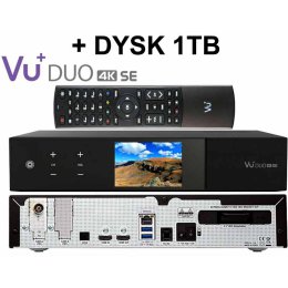 VU+ DUO 4K SE DVB-T2/C DUAL MTSIF + DYSK 1TB
