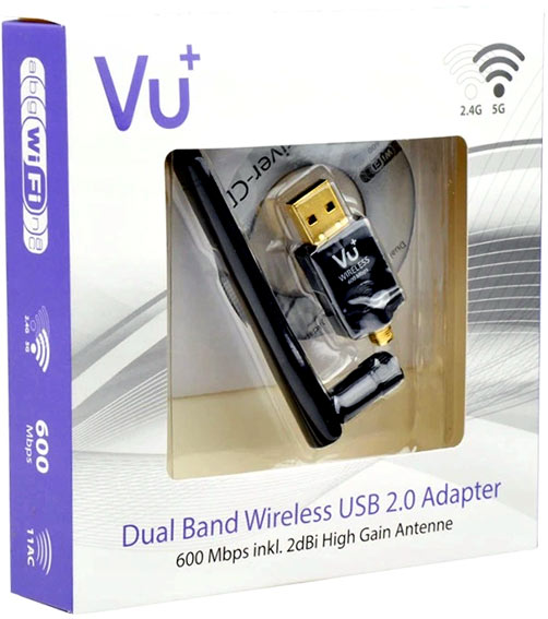 ADAPTER WI-FI - VU+ 600Mbps 2.4 & 5 GHz DUALBAND