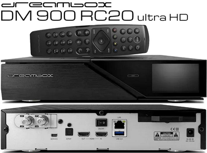 DREAMBOX DM900 RC20 ULTRA HD 4K (2 X DVB-S2X MS) + DYSK 1TB