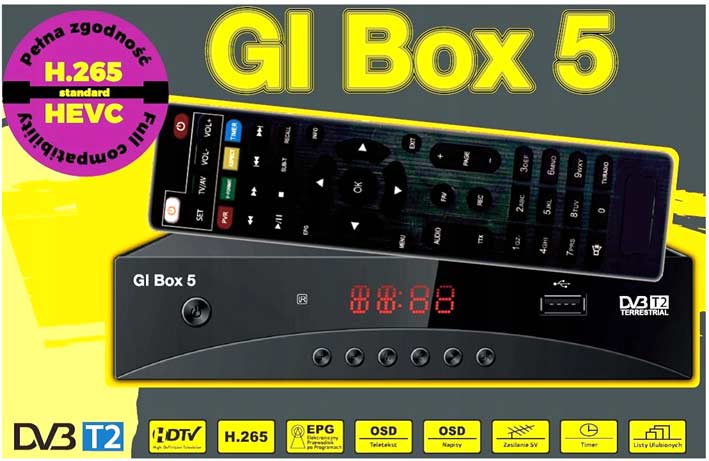 GI BOX 5 DVB-T2 H.265
