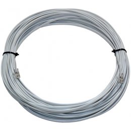 KABEL TELEFONICZNY 4-ŻYŁOWY - BIAŁY - 20M - ZAROBIONY