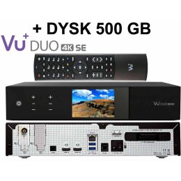 VU+ DUO 4K SE DVB-T2/C DUAL MTSIF + DYSK 500GB